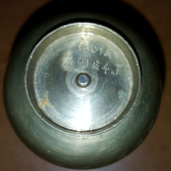 Vintage Brass Vase India Etched BOHO Decor - Picture 3 of 5